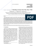 Shear Resistance of Buckling-Restrained Steel Plate Shear Walls