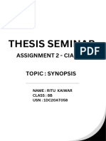 Thesis Synopsis Ritu