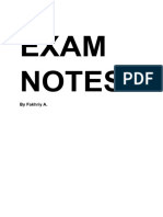 EXAM NOTES Grammar