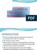 Neo Classical Theory of Management