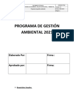 Programa Gestion Ambiental 2021 - 2