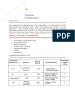 MSC in Environmental Sciences.: Esireddy Prameela Rani