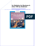 Full Download Test Bank For Statistics For Business & Economics 14th by Anderson File PDF Free All Chapter