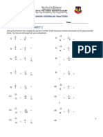 Grade 5 Dissimilar Fractions