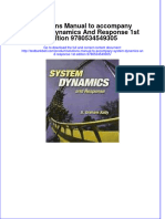 Full Download Solutions Manual To Accompany System Dynamics and Response 1st Edition 9780534549305 File PDF Free All Chapter