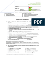 Lista de Exercícios 02 - Conceitos de Eletrostática e Eletrodinâmica