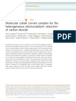 Molecular Cobalt Corrole Complex For The Heterogeneous Electrocatalytic Reduction of Carbon Dioxide