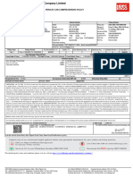 Private Car Comprehensive Policy: Certificate of Insurance Cum Policy Schedule