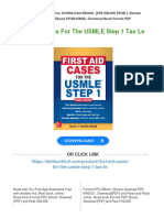 First Aid Cases For The USMLE Step 1 Tao Le All Chapter Instant Download