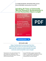 The First Outstanding 50 Years of Università Politecnica Delle Marche Research Achievements in Social Sciences and Humanities Sauro Longhi