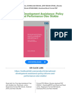 (FREE PDF Sample) International Development Assistance: Policy Drivers and Performance Olav Stokke Ebooks