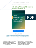 PDF Competition Law in China: A Law and Economics Perspective Jingyuan Ma Download