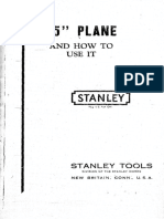 Stanley 55 Plane and How To Use It 1940