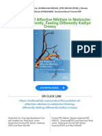 PDF The Problem of Affective Nihilism in Nietzsche: Thinking Differently, Feeling Differently Kaitlyn Creasy Download