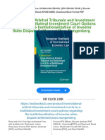 Get From Bilateral Arbitral Tribunals and Investment Courts to a Multilateral Investment Court Options Regarding the Institutionalization of Investor State Dispute Settlement Marc Bungenberg free all chapters