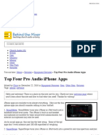 Top Four Pro Audio Iphone Apps