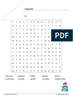 Grade 3 No Sleep Word Search Lowercase