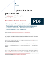 Trastorno Paranoide de La Personalidad - Trastornos Psiquiátricos - Manual MSD Versión para Profesionales