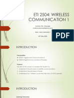 Eti 2504: Wireless Communication 1: Lecturer: Mrs. Onyango Class: Year 5 Semester 1 24 May 2024