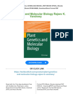 Get Plant Genetics and Molecular Biology Rajeev K. Varshney Free All Chapters