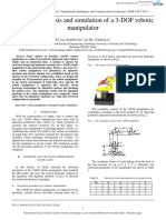 Kinematic Analysis and Simulation of A 3-DOF Robotic Manipulator