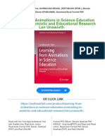 PDF Learning From Animations in Science Education Innovating in Semiotic and Educational Research Len Unsworth Download