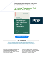 PDF Decidability of Logical Theories and Their Combination João Rasga Download