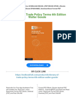 Dictionary of Trade Policy Terms 6th Edition Walter Goode 2024 Scribd Download