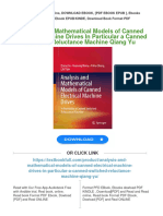 Analysis and Mathematical Models of Canned Electrical Machine Drives in Particular A Canned Switched Reluctance Machine Qiang Yu