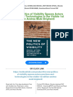 Full Download The New Politics of Visibility Spaces Actors Practices and Technologies in The Visible 1st Edition Andrea Mubi Brighenti PDF