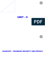 UNIT - II - Database Security and Privacy