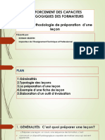 Formation PREPARATION D'UNE LEÇON