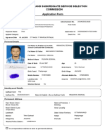 Uttarakhand Subordinate Service Selection Commission Application Form