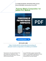 (PDF Download) Processing of Polymer Matrix Composites 1st Edition P.K. Mallick Fulll Chapter