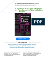 Browsers Devices and Fonts A Designer S Guide To Fonts and How They Function On The Web 1st Edition Rozanc Download PDF