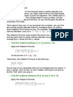 The Midpoint Formula