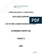 2022 Economics Grade 12 Learner Revision Document P1 and P2 11 - 08 - 2022 Final Final Draf