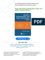 (PDF Download) Shallow Foundations and Soil Constitutive Laws 1st Edition Swami Saran Fulll Chapter