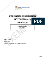 2023 GP Grade 10 Accounting P1 Nov QP