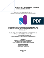 Formulación de Un Plan de Negocios para Una Guardería y Hotel para Perros en La Ciudad de Tacna, 2019 Tesis - 2019-Ic-Aprobado