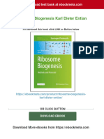 (PDF Download) Ribosome Biogenesis Karl Dieter Entian Fulll Chapter