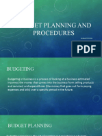 Budget Planning and Procedures 2