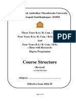 March 24 Revised Structure of BA BCom BSC NEP 2020