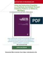 Aptitude Learning and Instruction Cognitive Process Analyses of Aptitude 2nd Edition Richard E. Snow & Pat-Anthony Federico & William E. Montague