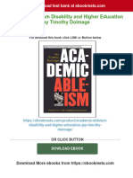 PDF Academic Ableism Disability and Higher Education Jay Timothy Dolmage Download