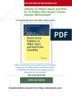 Inverse Linear Problems On Hilbert Space and Their Krylov Solvability 1st Edition Noè Angelo Caruso Alessandro Michelangeli 2024 Scribd Download