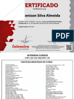 Certificado Curso Eletricista Predial e Residencial - Genison Silva Almeida