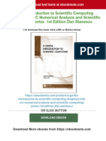 A Gentle Introduction To Scientific Computing Chapman Hall CRC Numerical Analysis and Scientific Computing Series 1st Edition Dan Stanescu