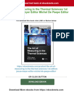 The Art of Measuring in The Thermal Sciences 1st Edition Josua Meyer Editor Michel de Paepe Editor All Chapter Instant Download