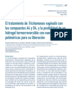 El Tratamiento de Trichomonas Vaginalis Con Los Compuestos A4 y D4, y La Posibilidad de Un Hidrogel Termorreversible Con Nanopartículas Poliméricas para Su Liberación